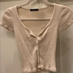 Brandy Melville Cream Zelly Top